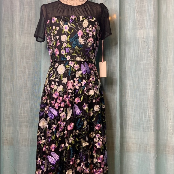 Alex Marie Floral Embroidered High Low Dress - Picture 11 of 16